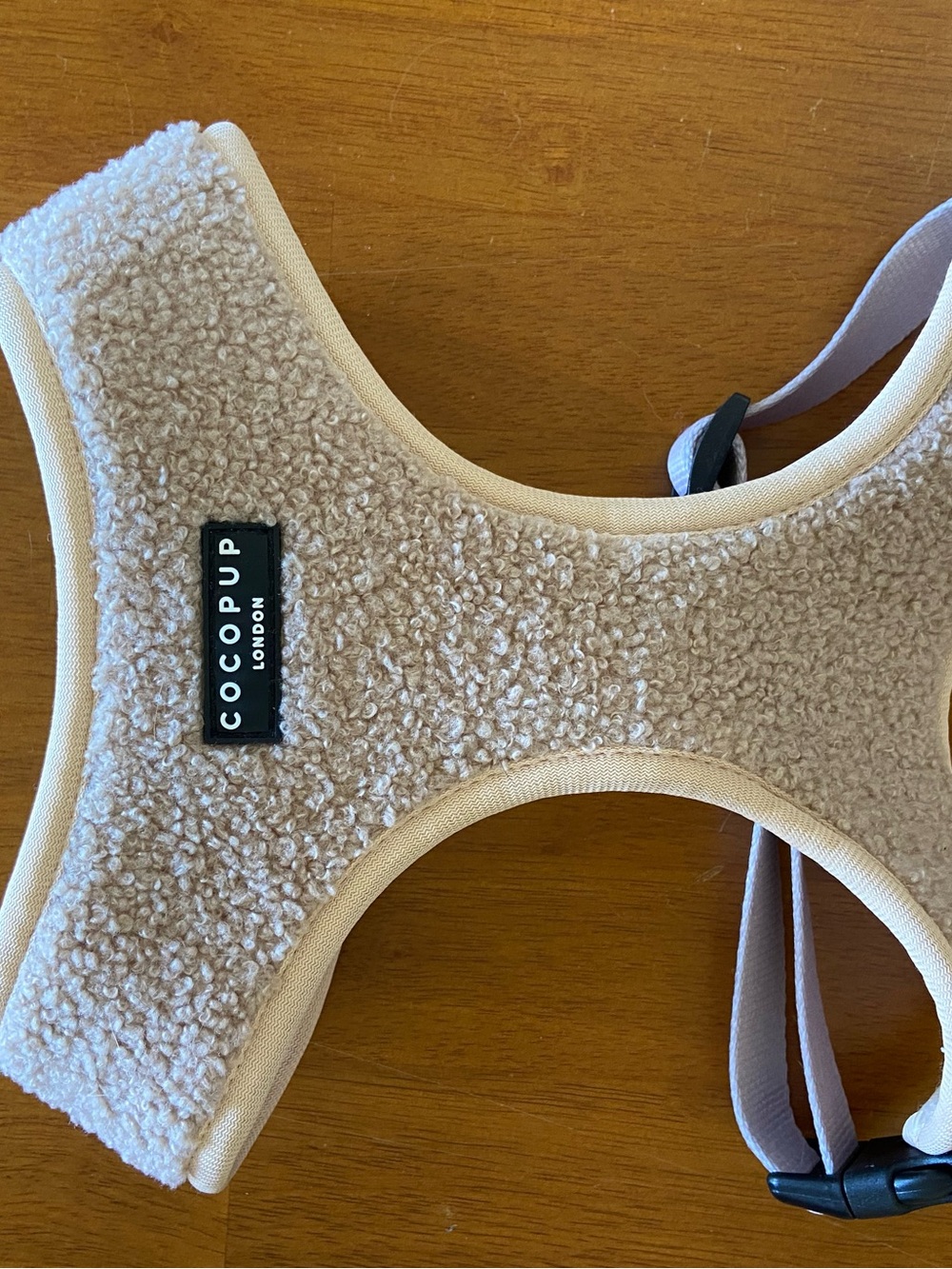 CocoPup Beige Sherpa Dog Harness - Cozy No-Pull Vest